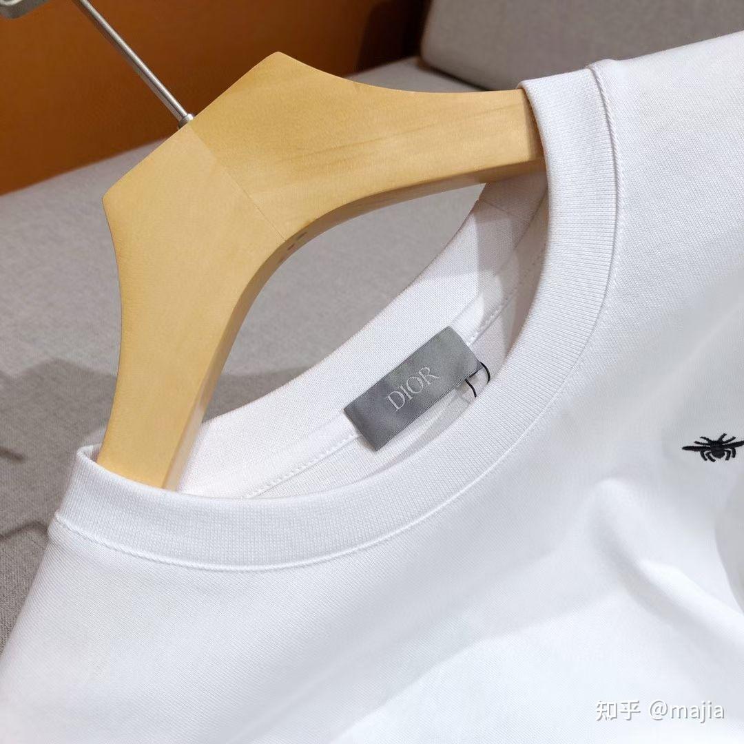 dior迪奥蜜蜂刺绣基础款短袖男女同款