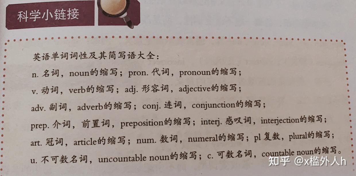 英语词汇词性简述 - 知乎