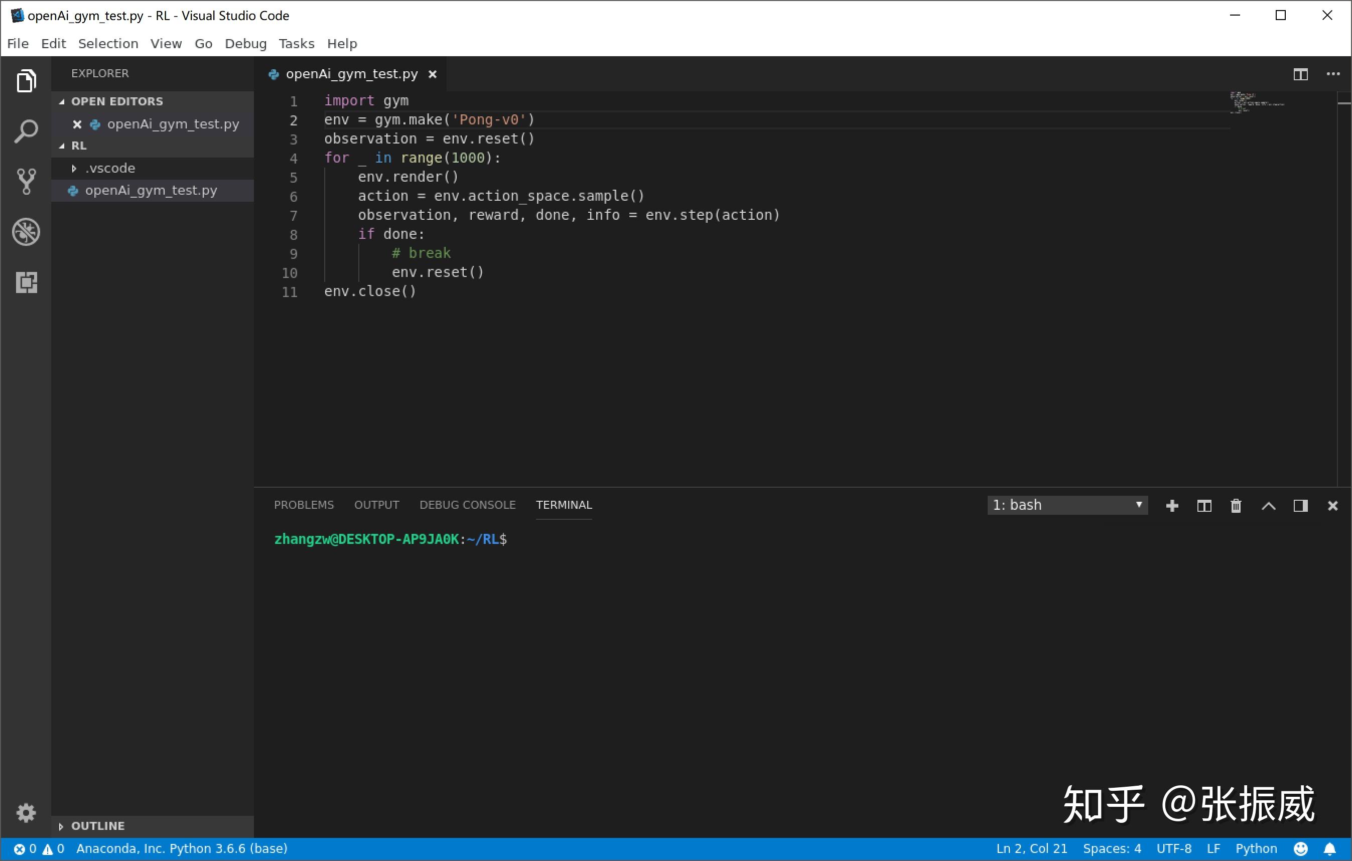 Win10 ubuntu vscode python 