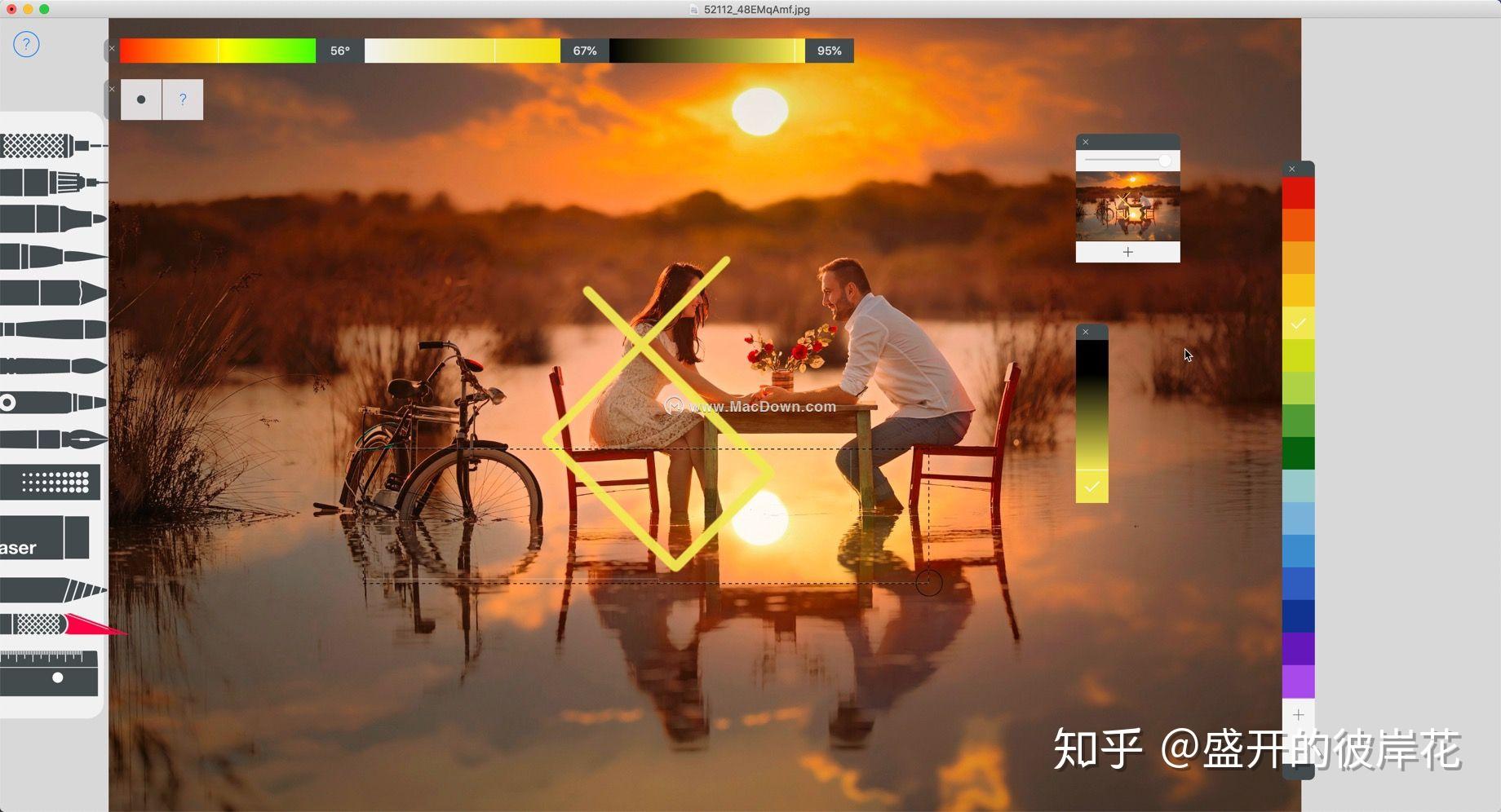 tayasuisketchespromac真实的图形绘画接近现实颜色的水彩画笔