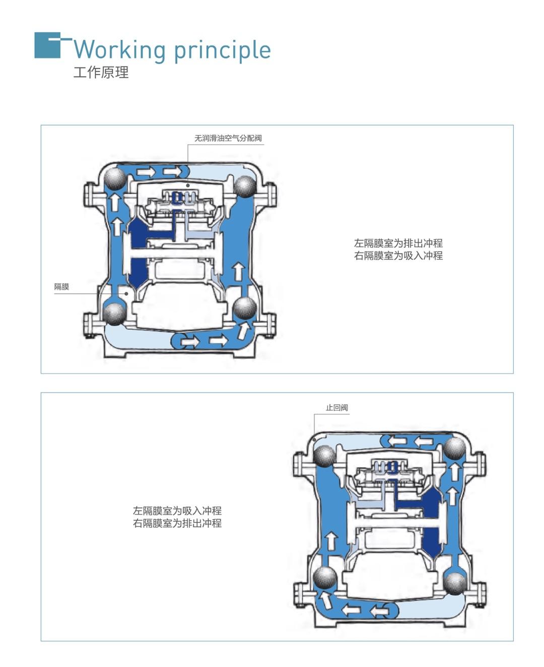 气动隔膜泵各部位图解图片