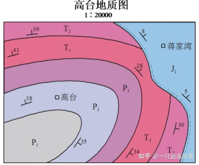 【构造地质图-学习记录】实习六 读褶皱地区地质图并作图切地质剖面图 - 知乎