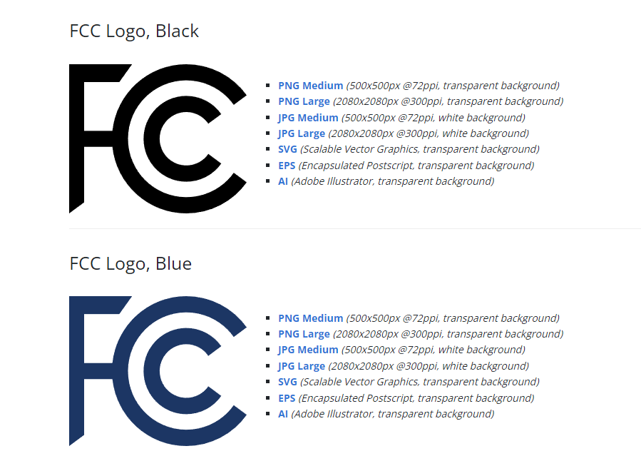 FCC官方网站公布FCC LOGO更新 FCC最新标志如下 - 知乎