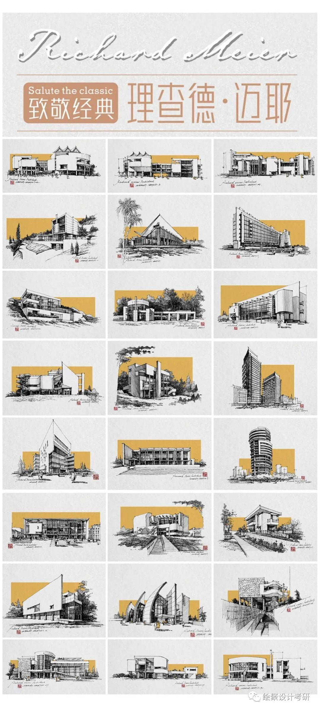 致敬经典|建筑手绘草图—理查德·迈耶 - 知乎