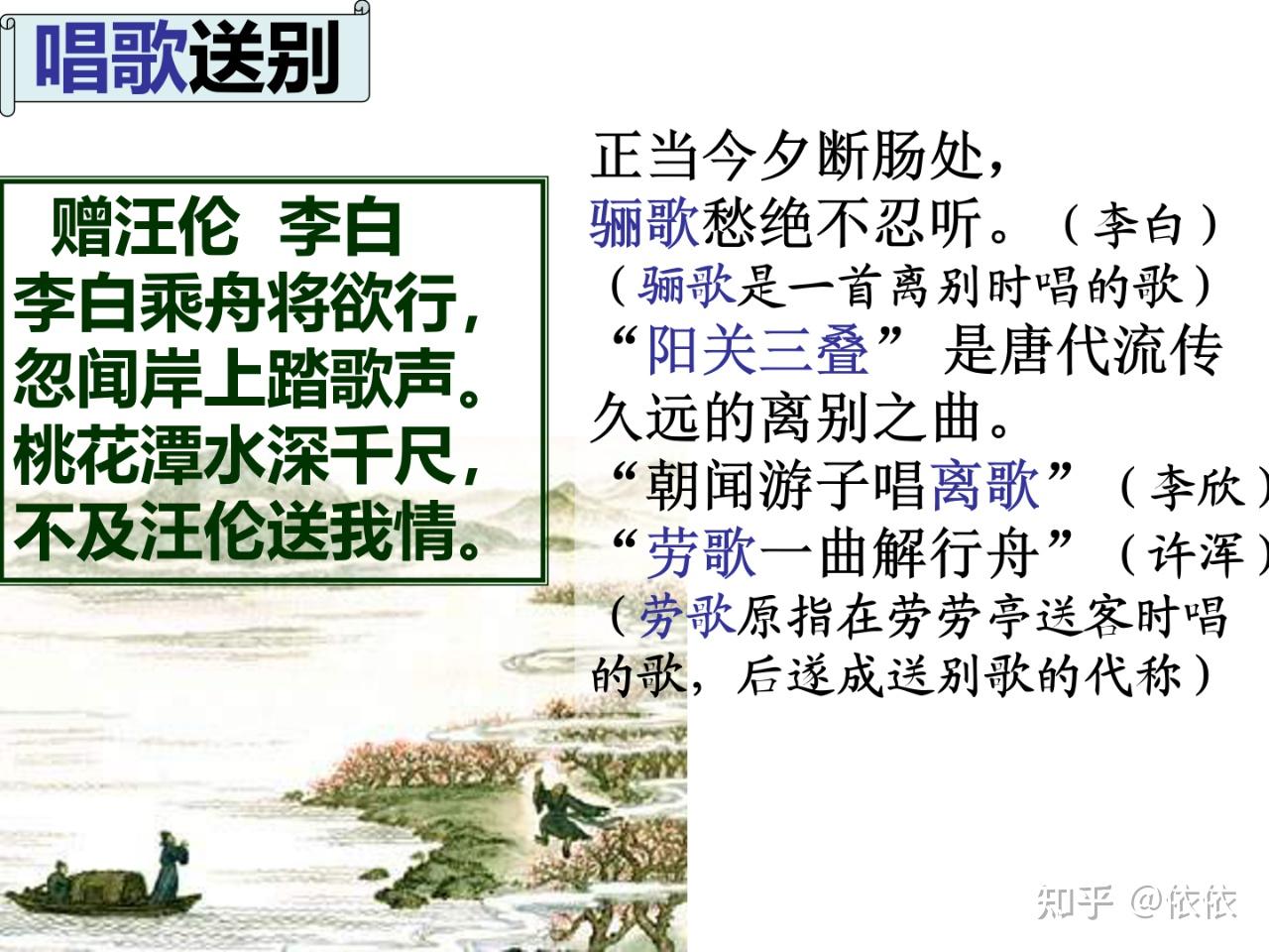 （完整版）古代诗歌鉴赏八大题材精选ppt之三：送别怀人诗 - 知乎