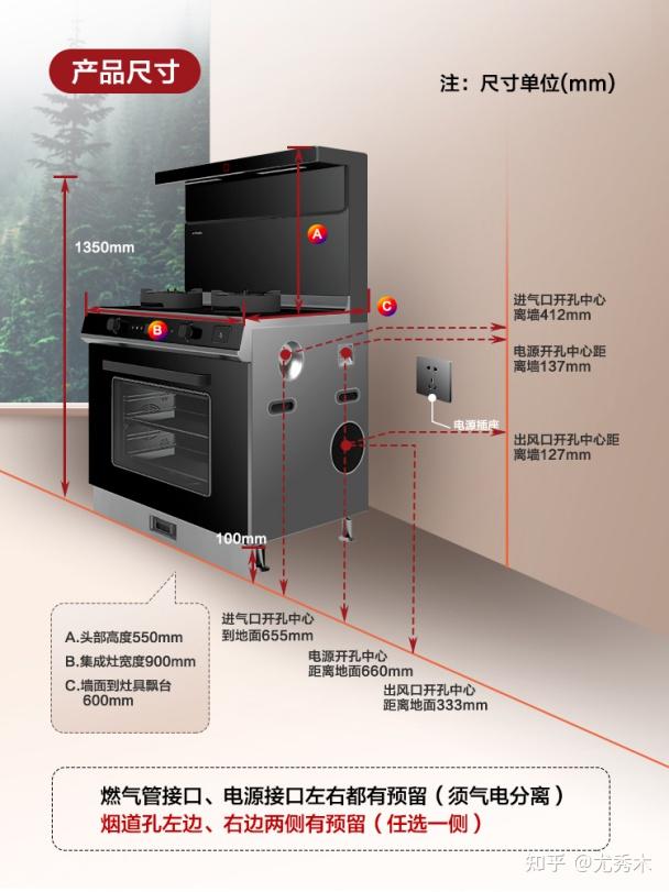 橱柜蒸箱烤箱插座位置图片
