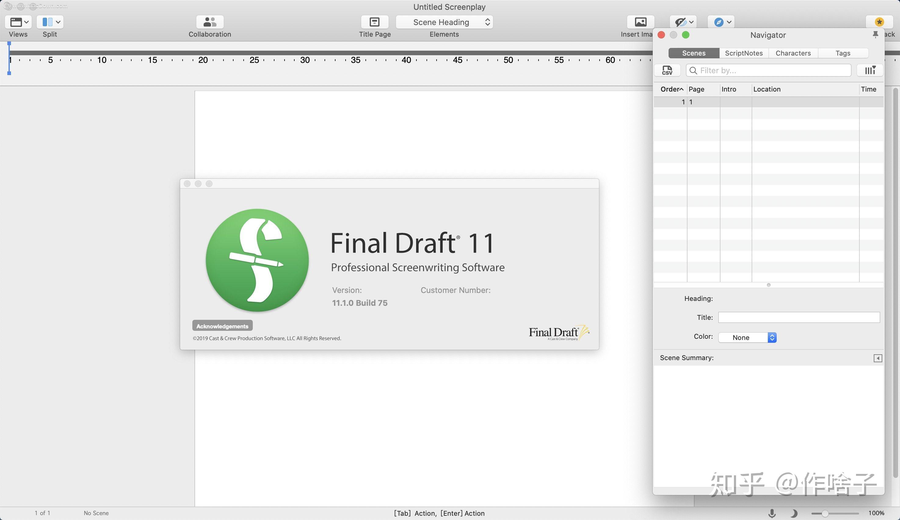 final draft 11 mac