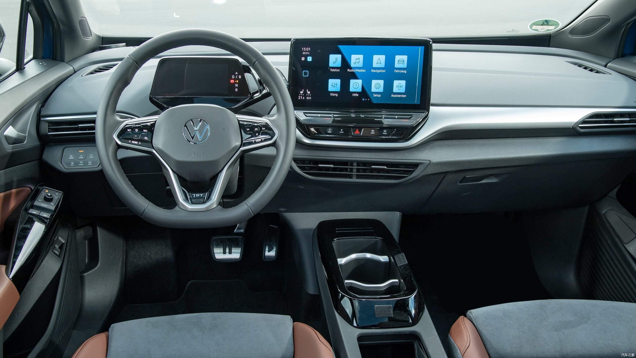 走简洁时尚风格大众id4内饰官图发布