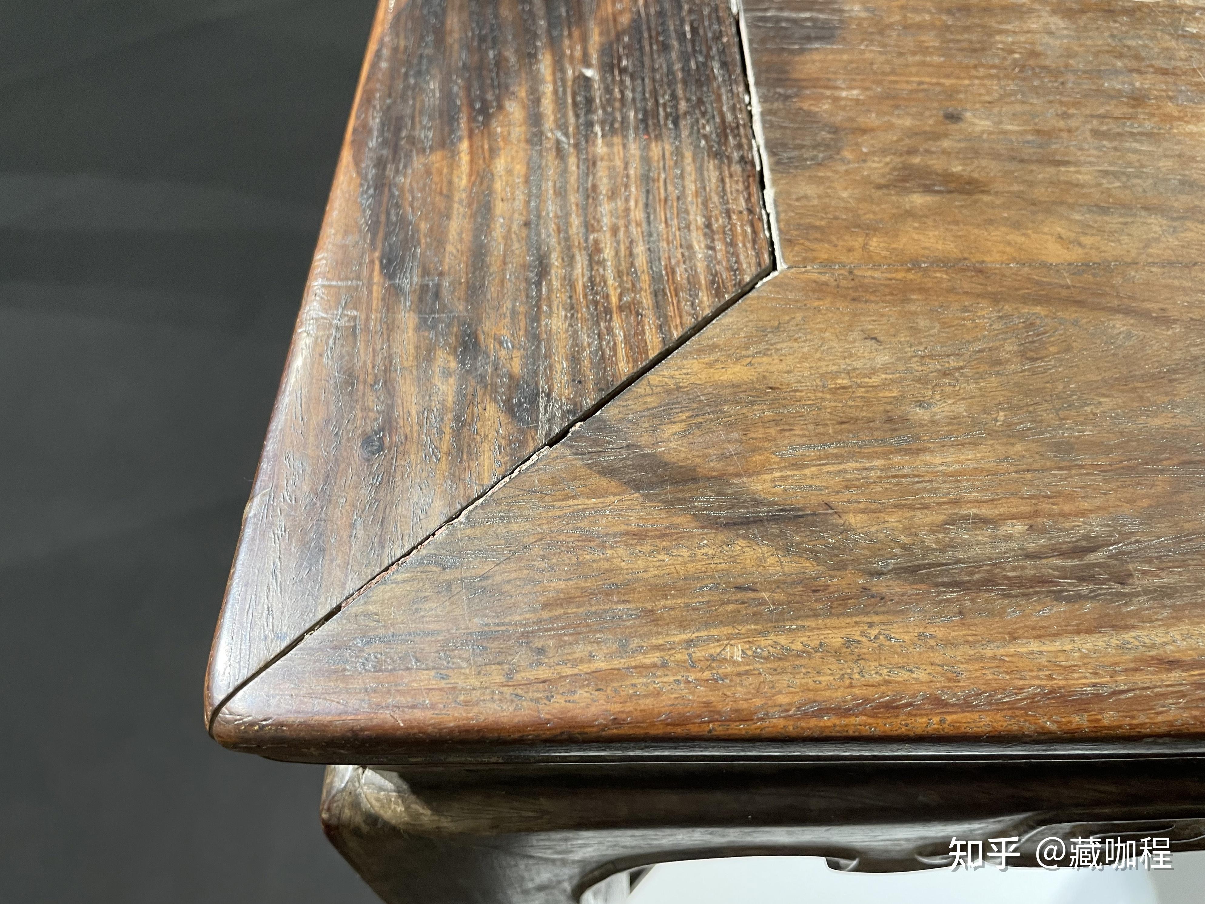 一串串一簇簇黄花梨行军桌麦穗纹典型