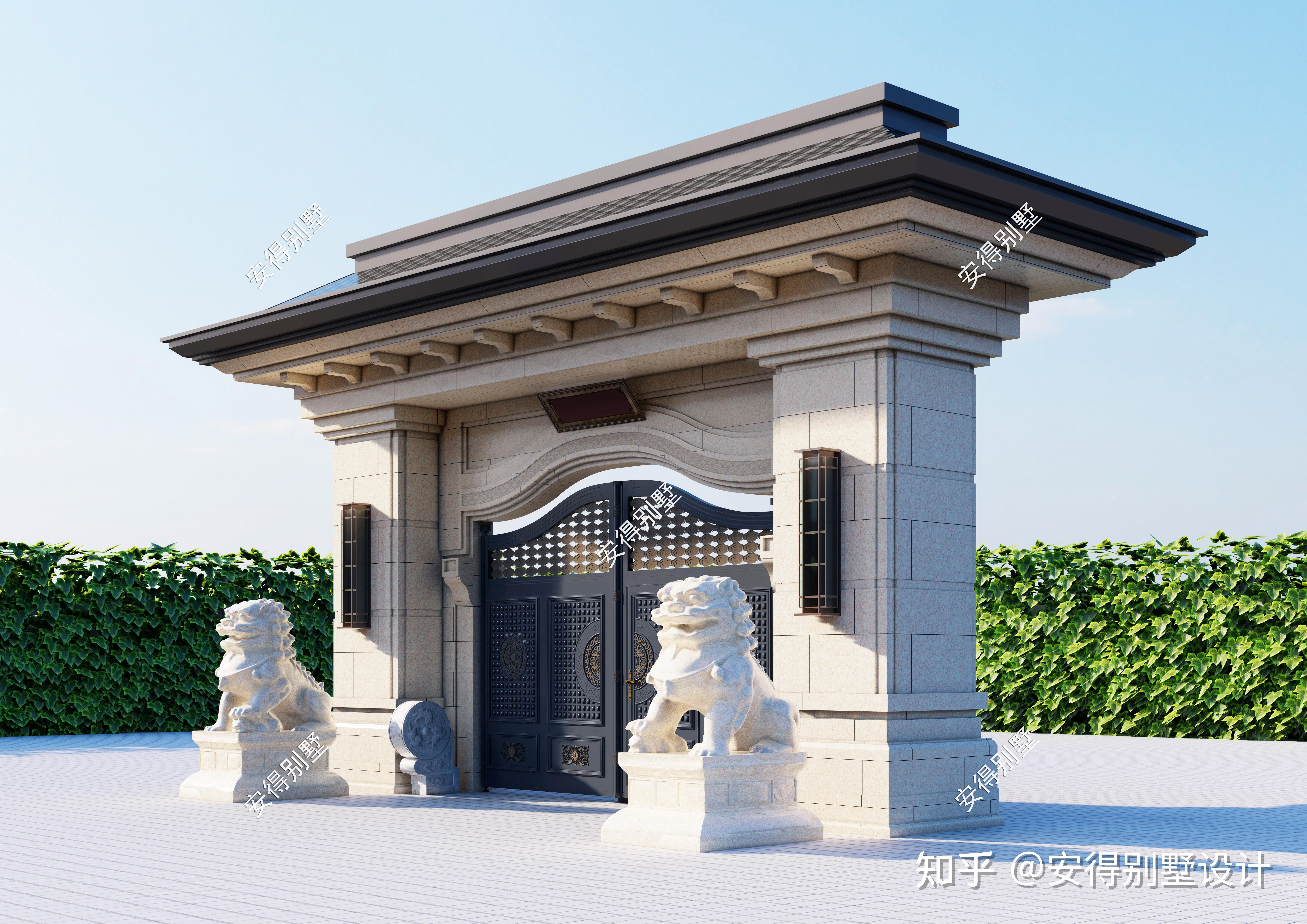 豪门九分财不富也镇宅5款豪华门楼设计图纸高端大气