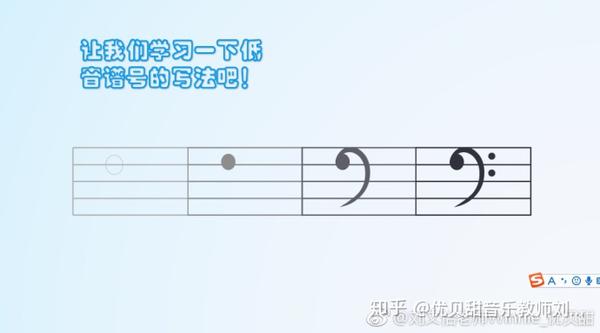 珍珠和浆果的闹剧高低音谱号识记