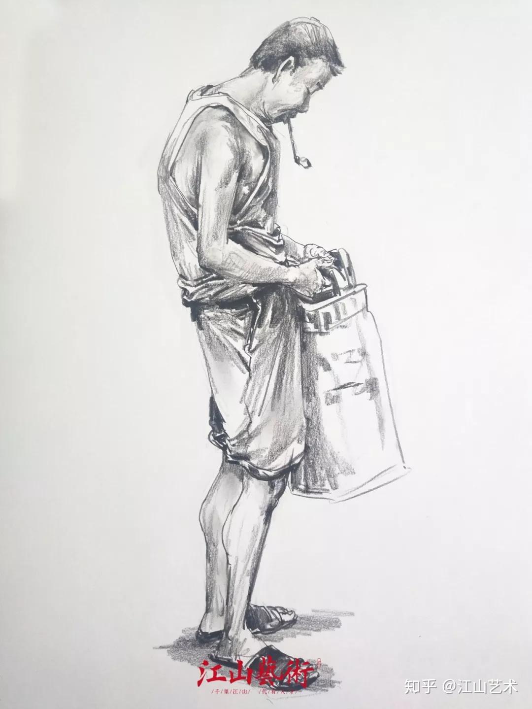 江山画室干货丨教你站姿坐姿速写技巧