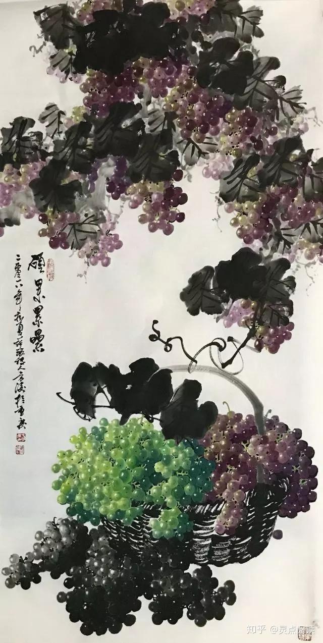 传奇画家方凌先生葡萄作品欣赏