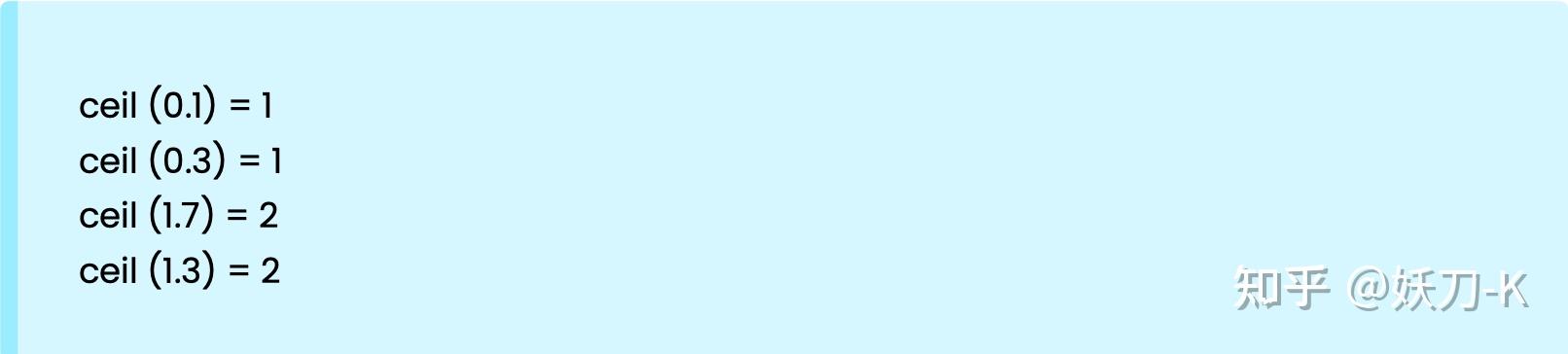 4.0.9. | Ceil function. - 知乎