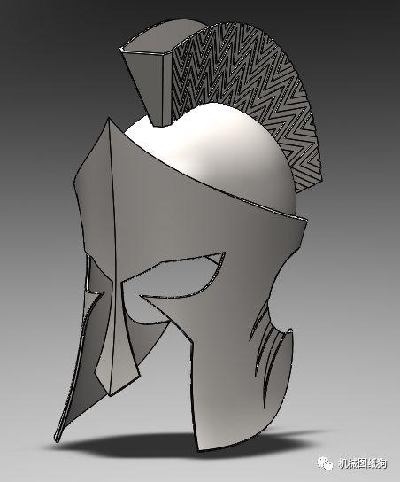 生活艺术斯巴达头盔简易模型3d图纸solidworks设计