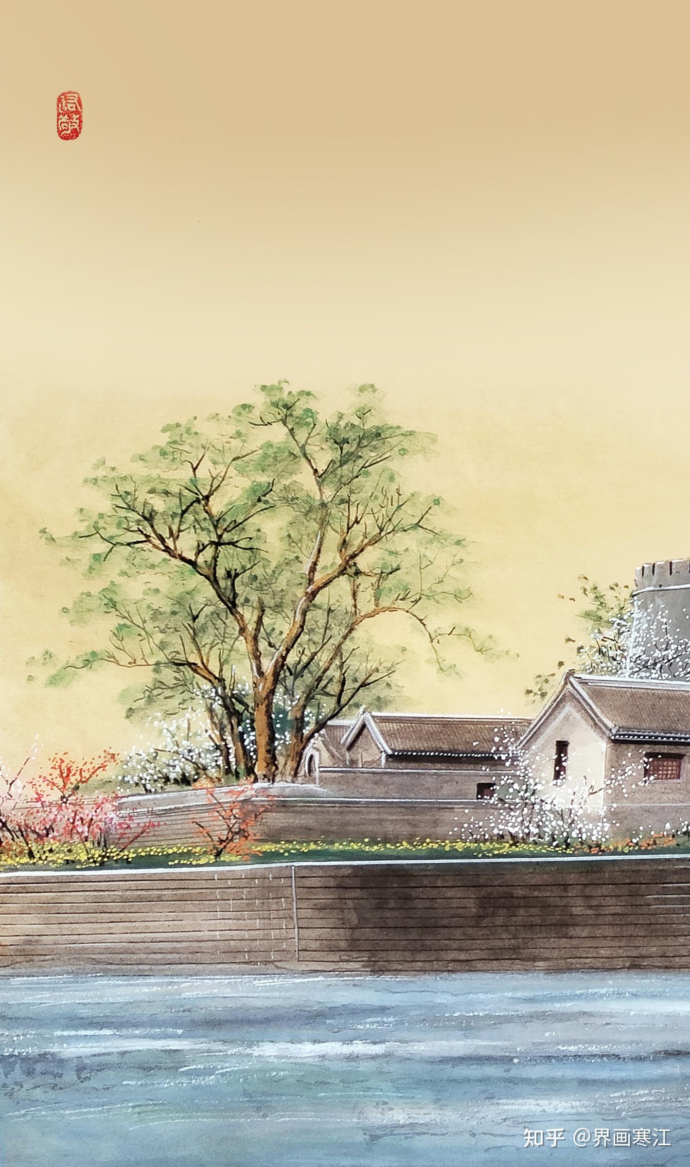 界画寒江---工笔界画《北京中轴线 . 永定门》(全图) - 知乎