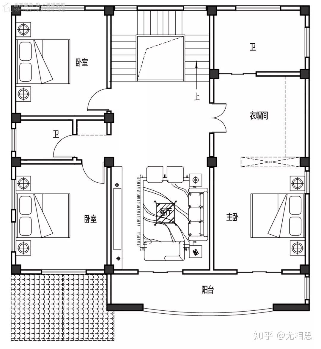这样的设计极为符合农村人的生活习惯,同时也显示了室内大格局的霸气.