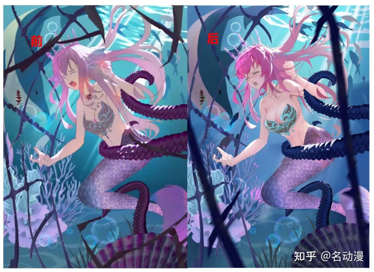 无幻老师教你画海的女儿,几步教你画出干净海洋