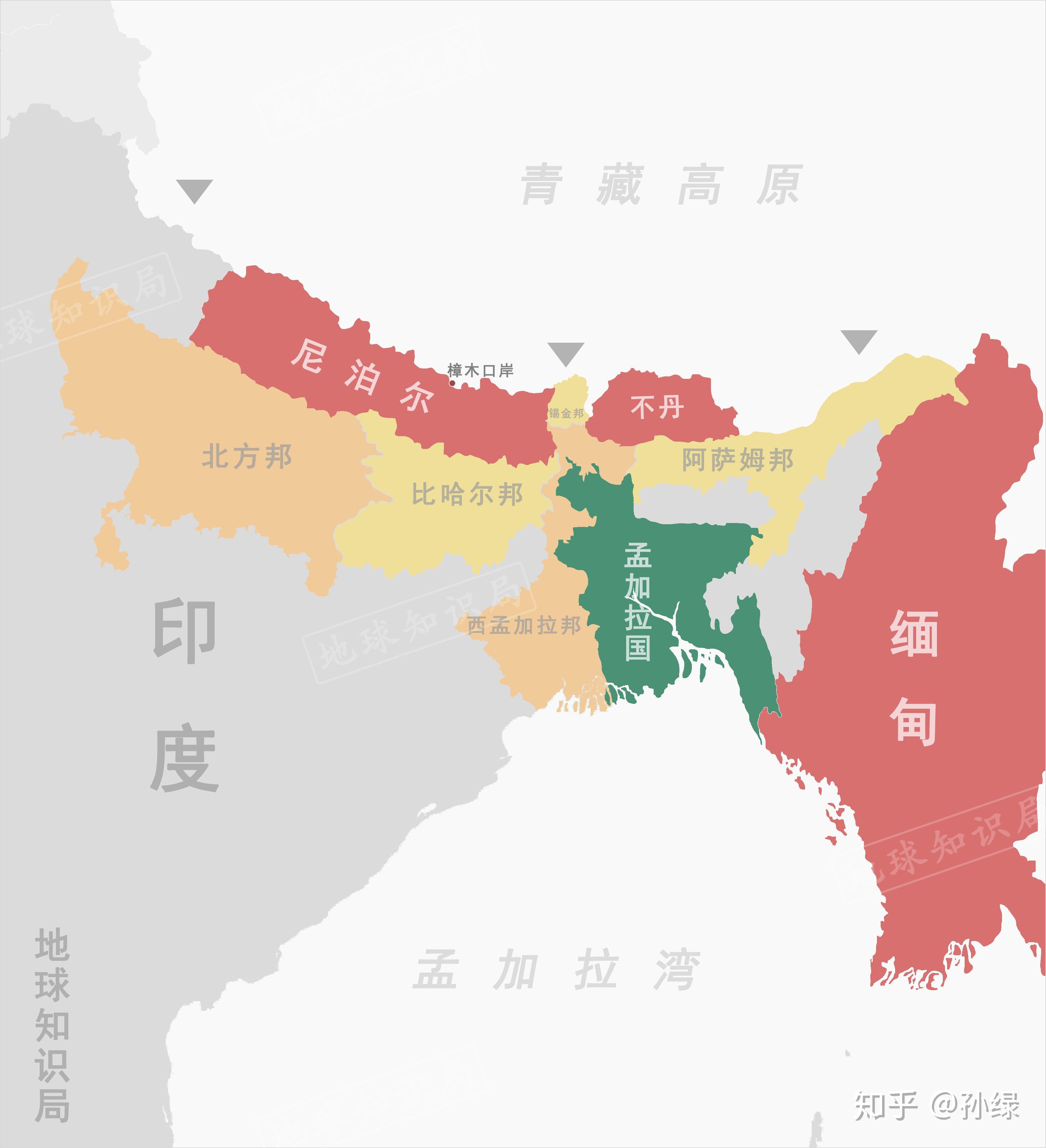 尼泊尔国家地图位置图片