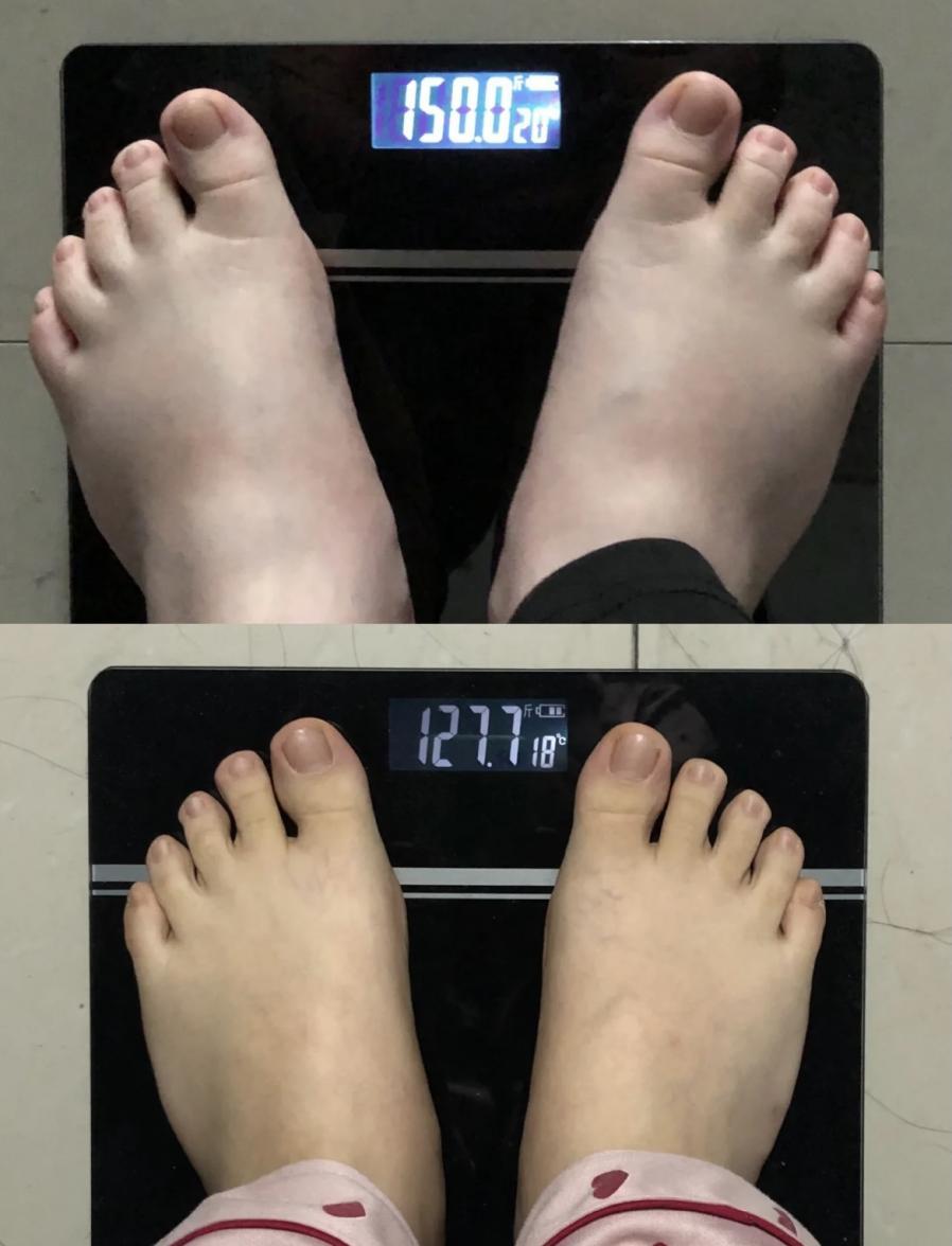 现在体重已经降到127斤了!