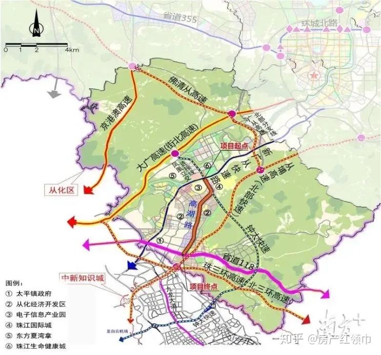 是广州辐射粤港澳大湾区十字通道的竖向通道和广东省高速公路网规划的