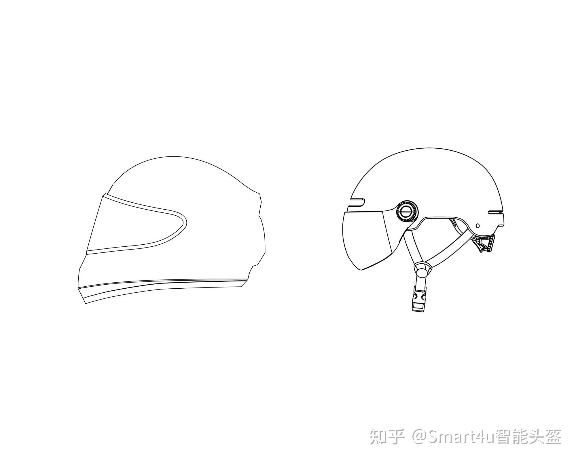 机车头盔画法图片