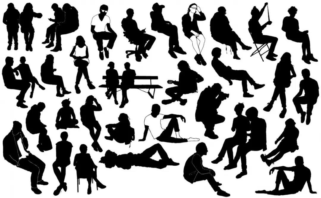 眼前的黑不是黑分析图必备的人物剪影素材分享