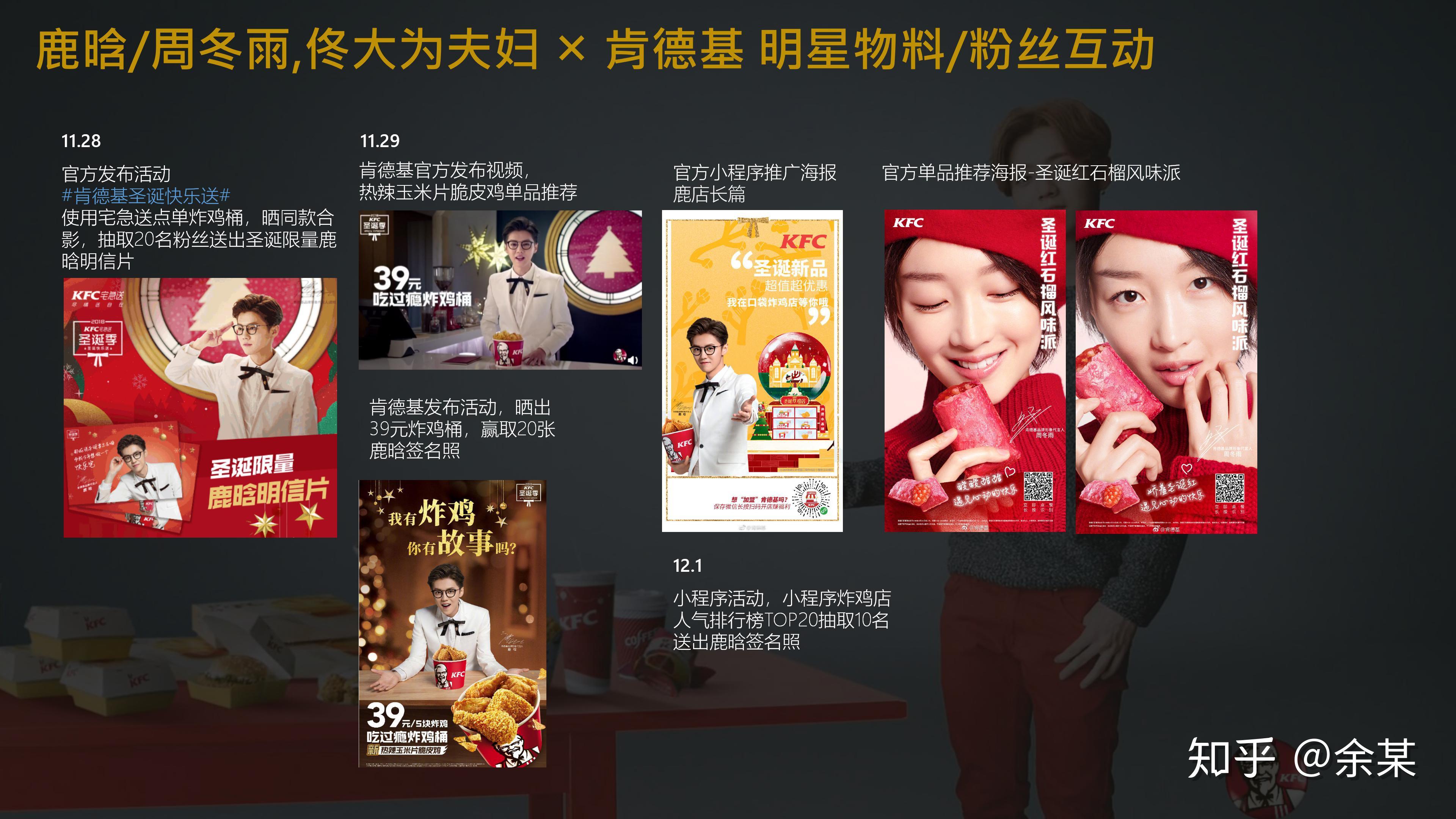 鹿晗/周冬雨,佟大为夫妇 × 肯德基