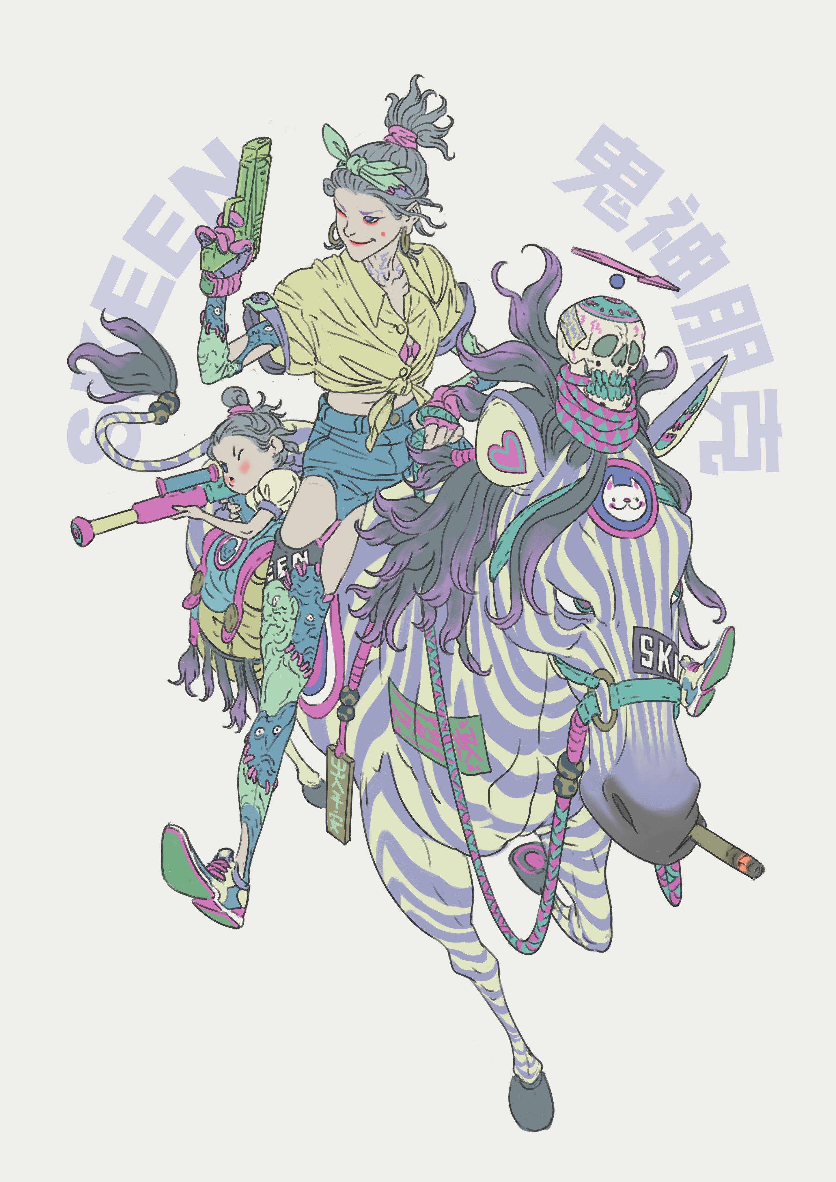 马来西亚插画师zeenchin恐怖与美感的二进制