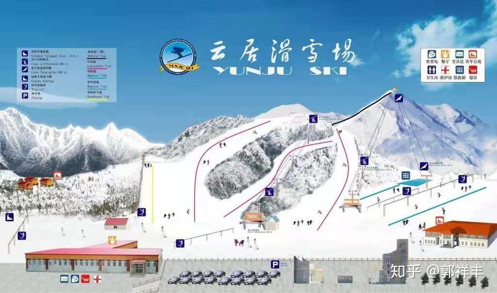 渔阳滑雪场雪道图图片