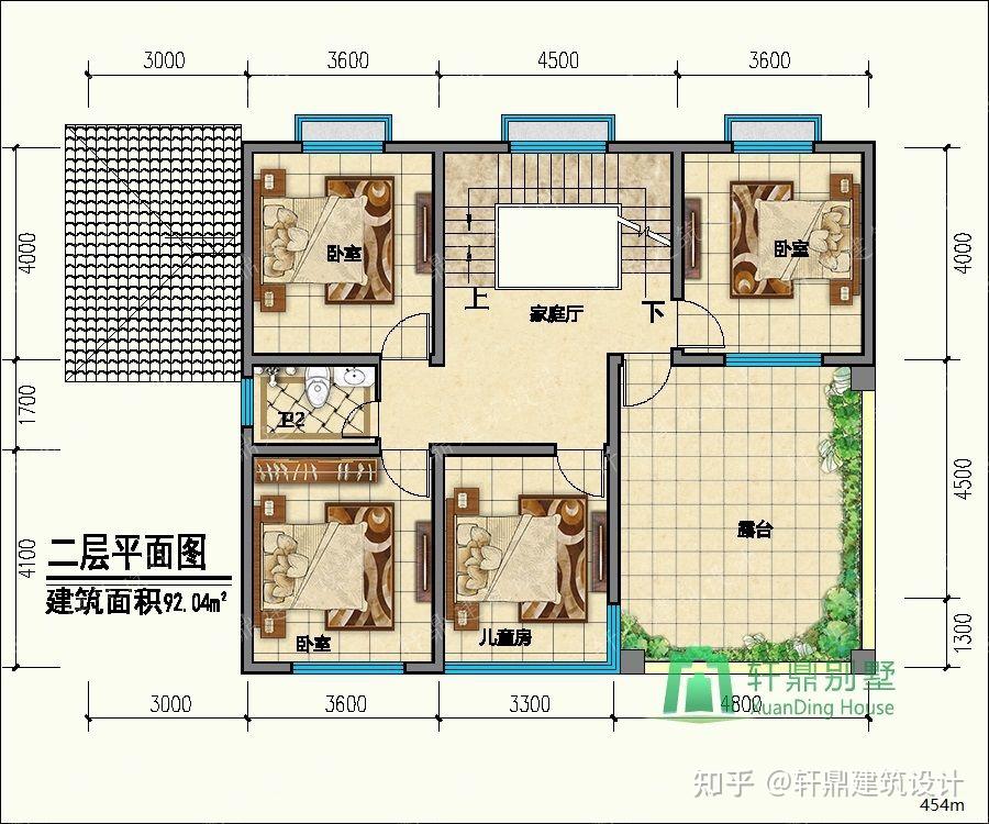 140平方二层别墅户型图图片