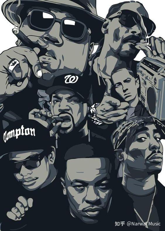 一群rapper的头像壁纸图片