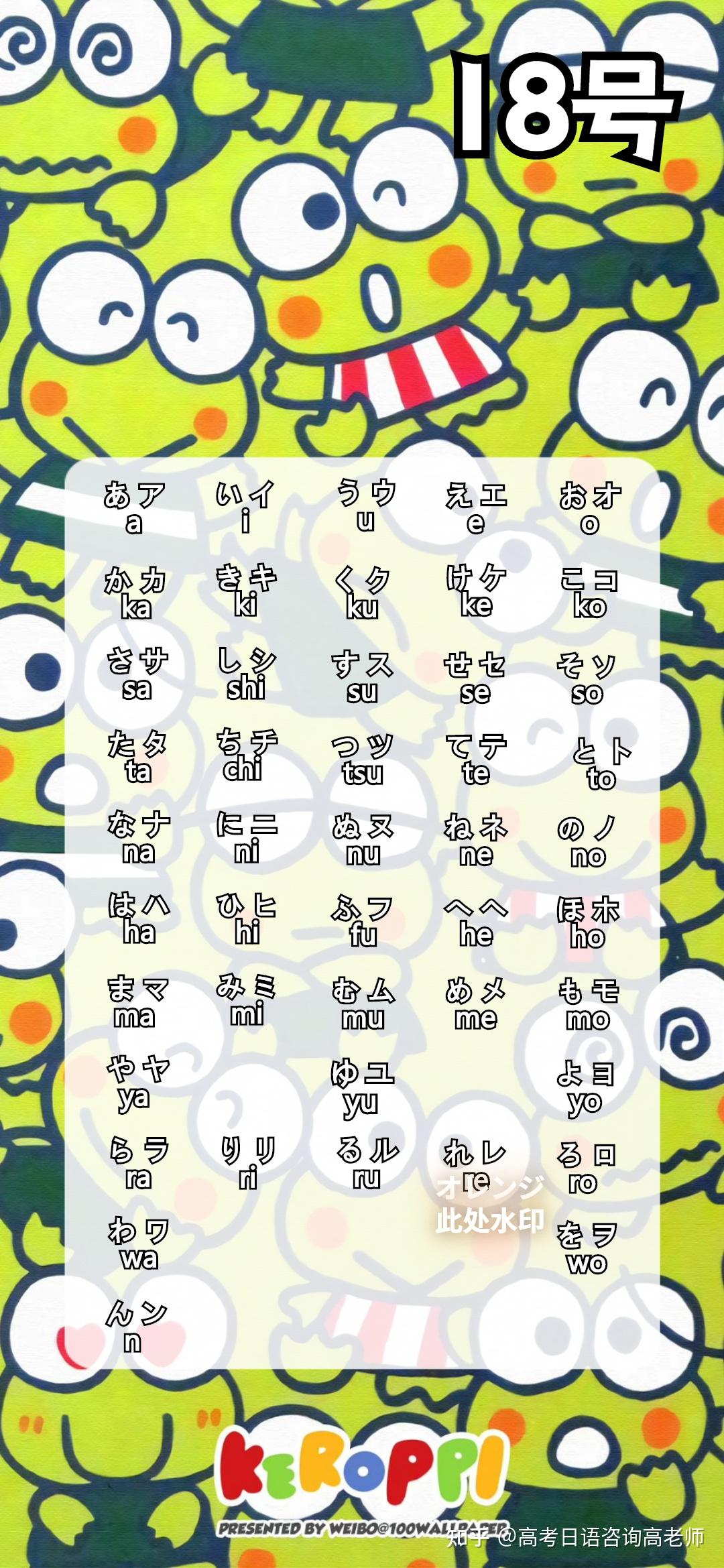 手机壁纸系列五十音图
