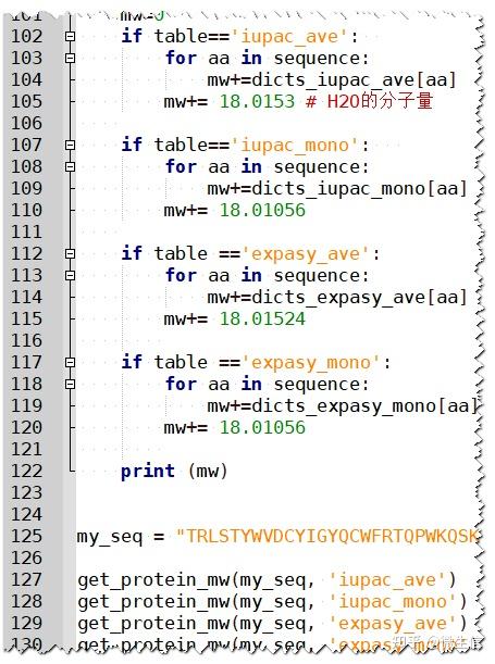 根据蛋白质序列，计算其分子量（molecular weight），在线工具，原理和python代码 - 知乎