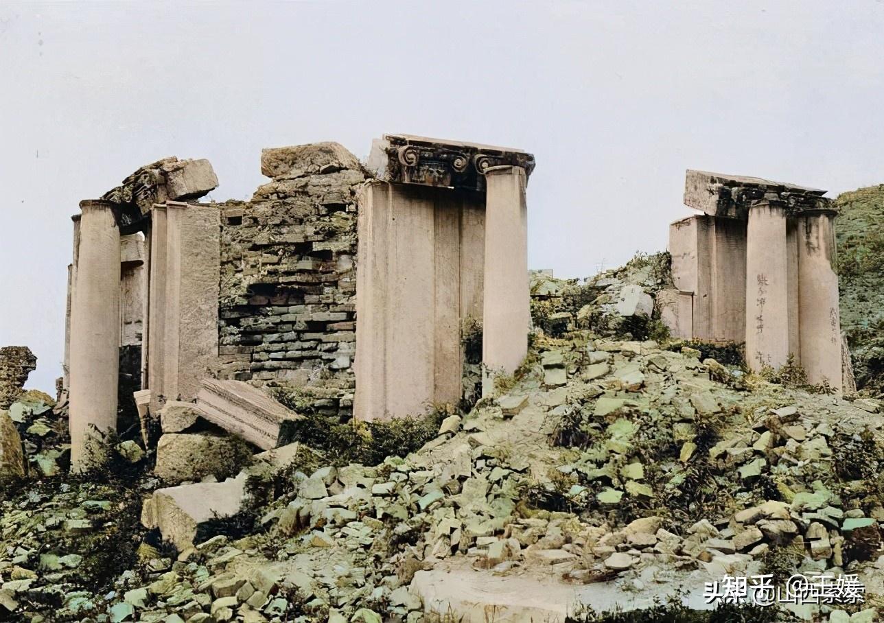 实拍1922年的圆明园彩色老照片太可惜了