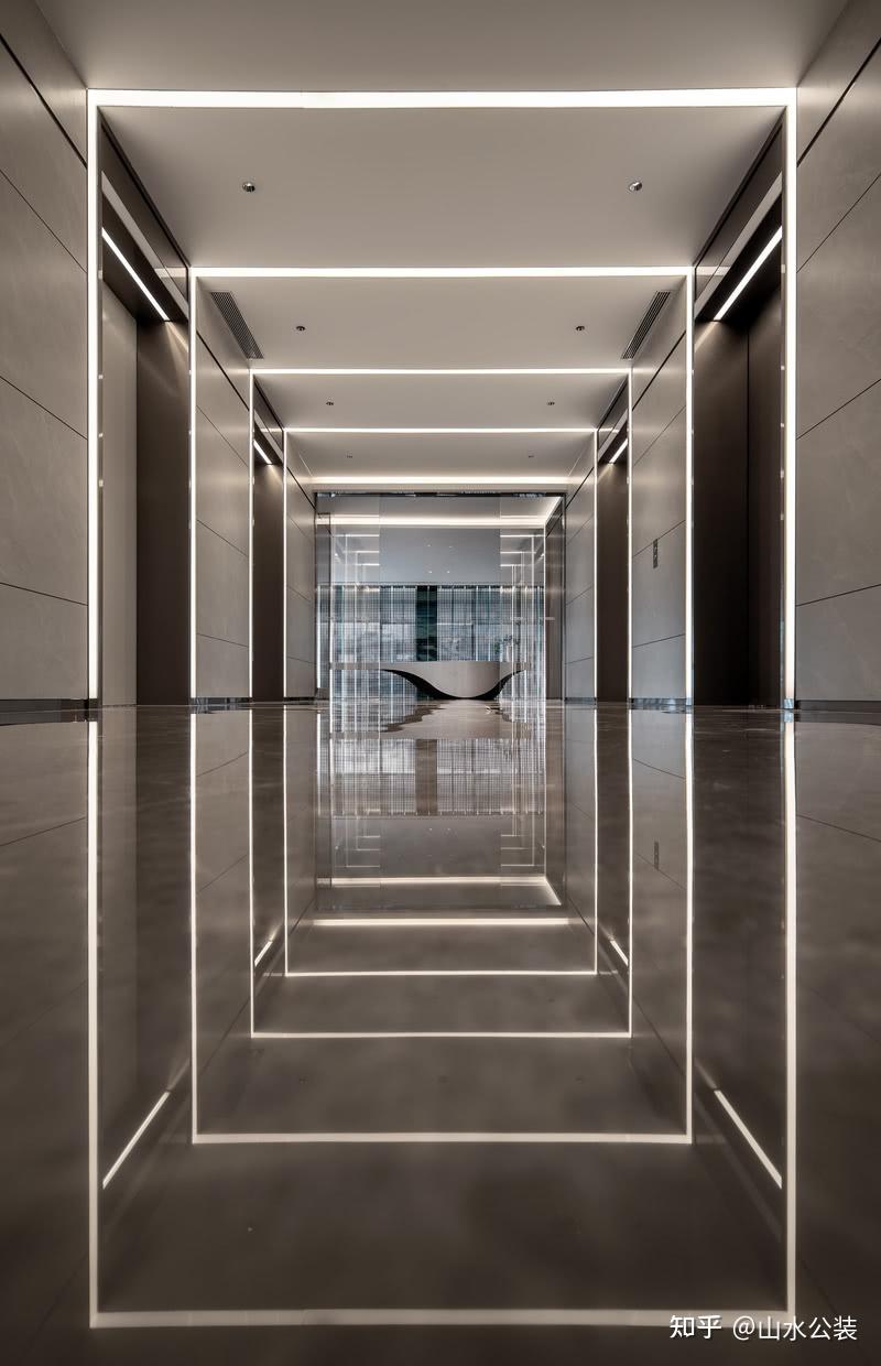 舞动的线条办公空间设计案例推荐安徽山水精工装