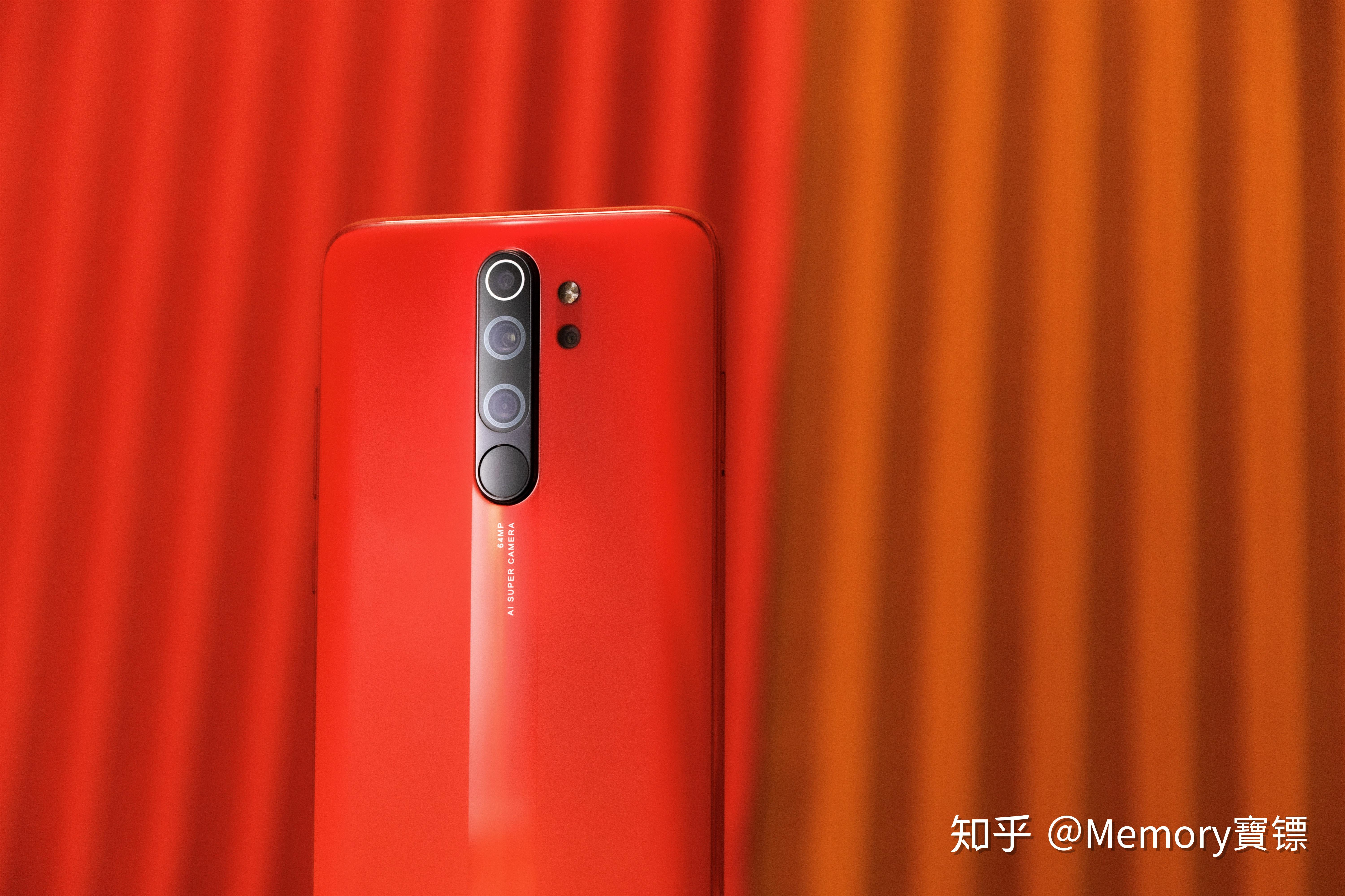 一组redmi note8 pro暮光橙真机实拍图