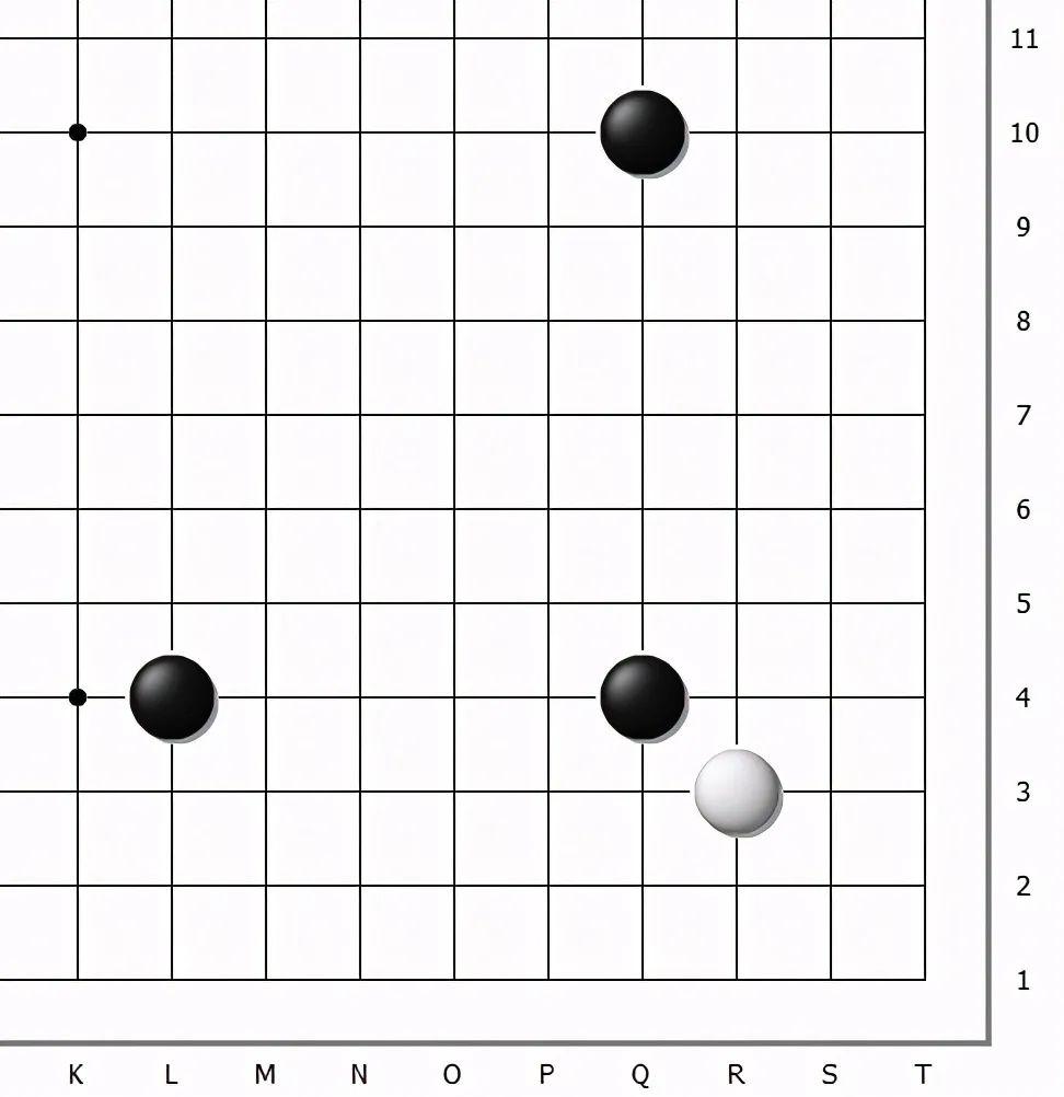 圍棋星位點三三定式前世篇之兩翼張開情況下的小飛刀