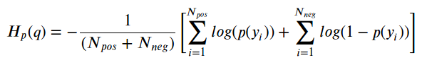 binary cross entropy loss binary cross entropy loss