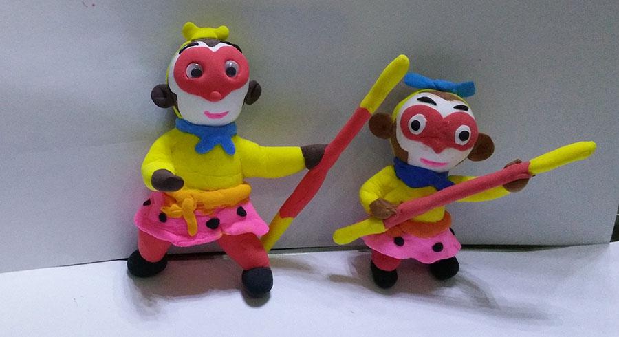 个人彩泥作品孙悟空