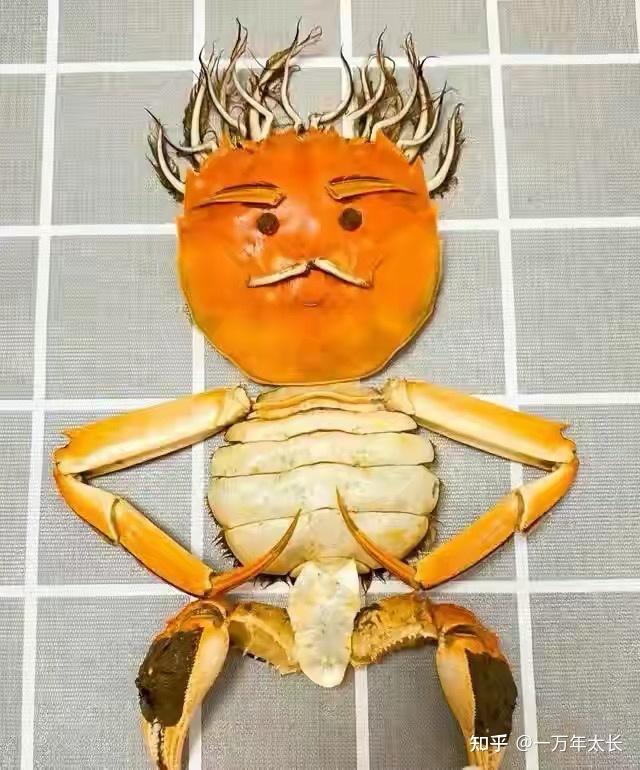 吃个螃蟹还能让你玩出花来,这也太厉害了最近太阳有点大,手都嗮黑了我