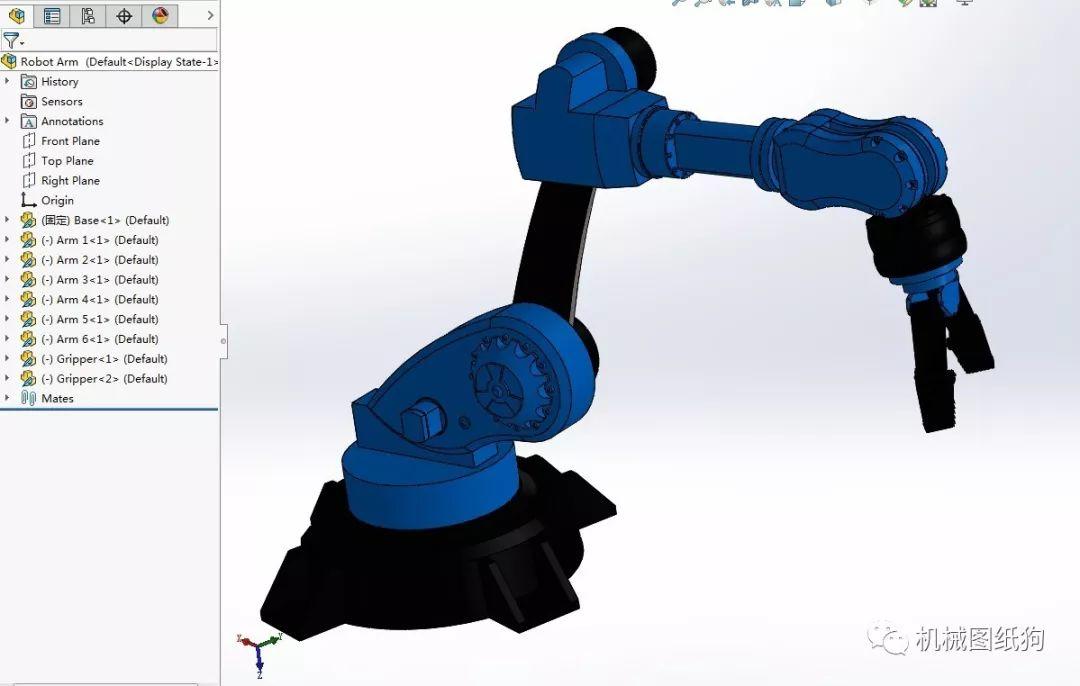 機器人roboticarm145機械臂外觀模型3d圖紙solidworks設計