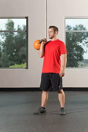 单臂壶铃推举---肩膀,全身训练