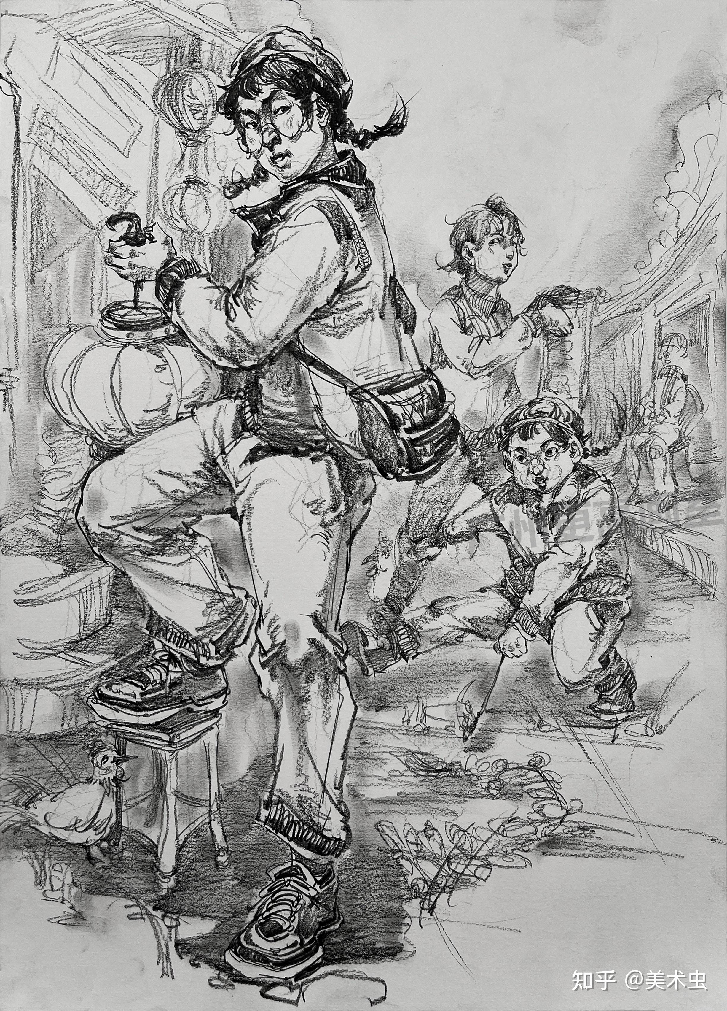 广东美术联考校考画好场景速写美院随你挑