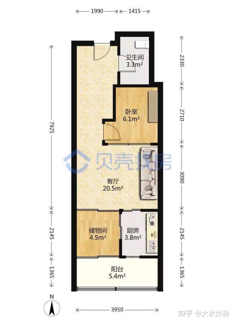 一字户型如何改成三室一厅? - 知乎