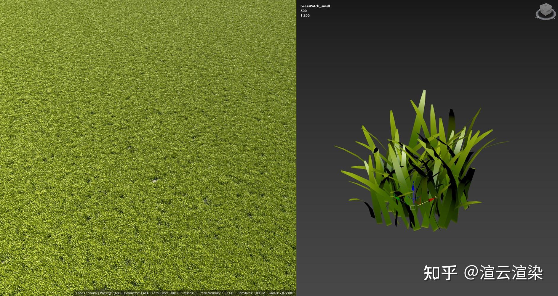 Corona displacement scatter pattern 