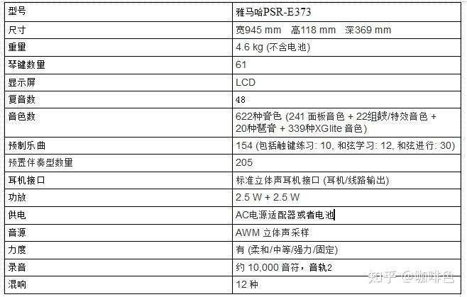 雅马哈电子琴型号详解图片