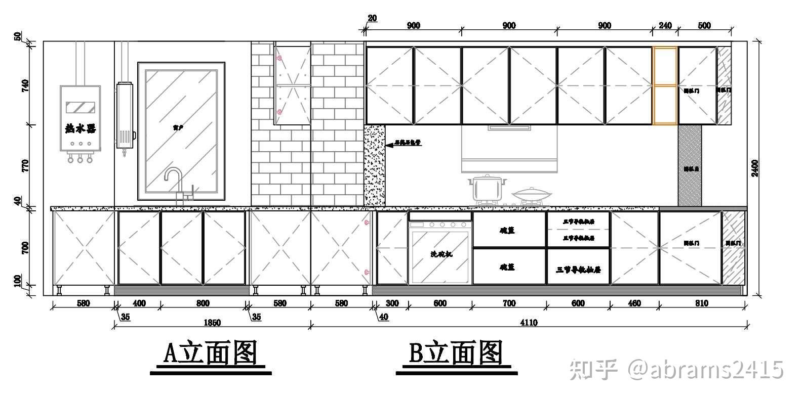 地中海风格厨房立面图图片