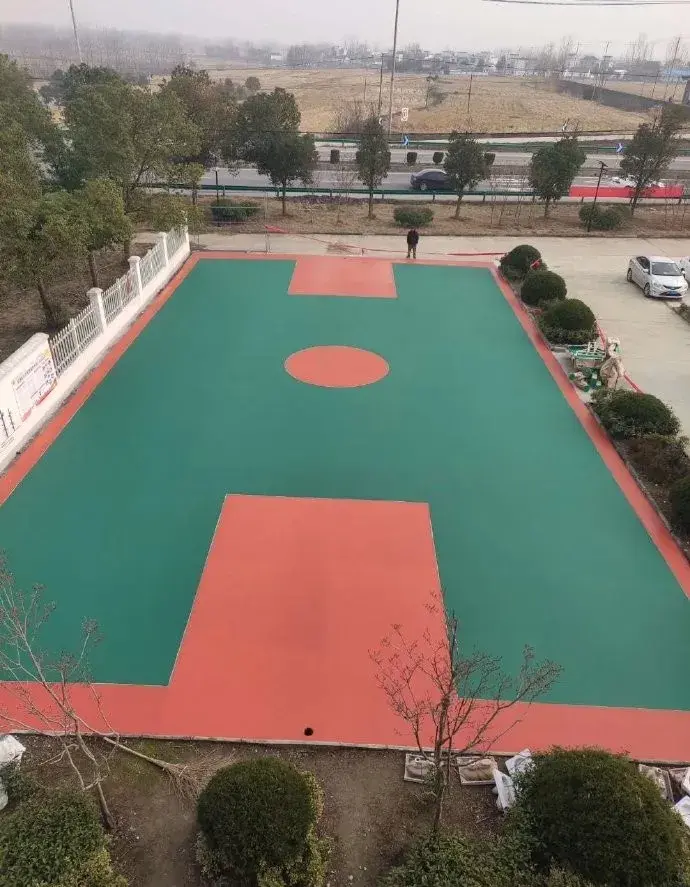 水泥基础丙烯酸篮球场施工方案