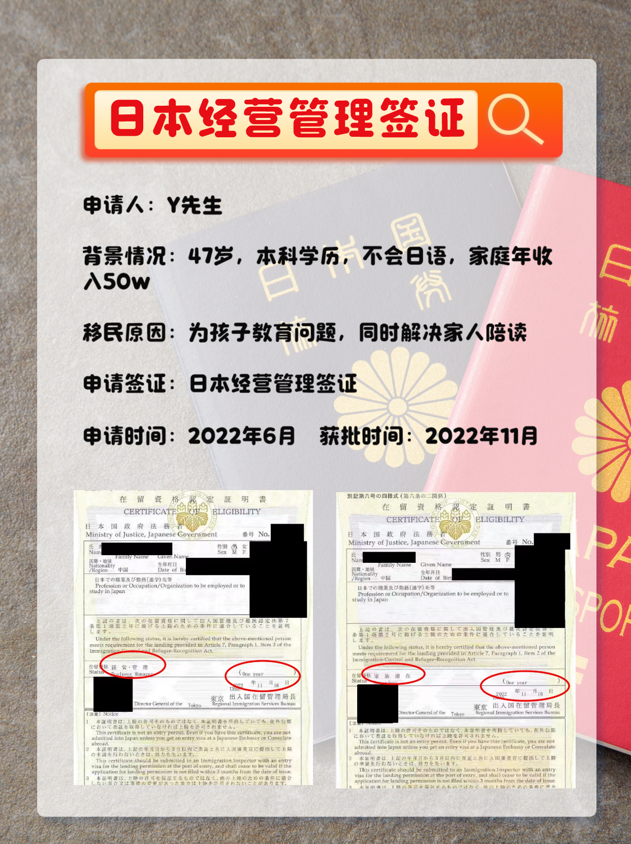 2024年日本经营管理签证,成功上岸!附上所需材料以及周期